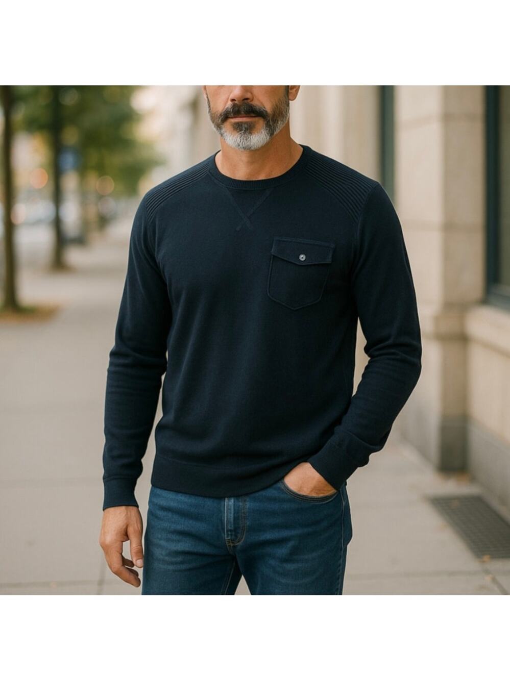 Ted Baker Men's Shoshan Henley Cotton Wool Pullover Sweater